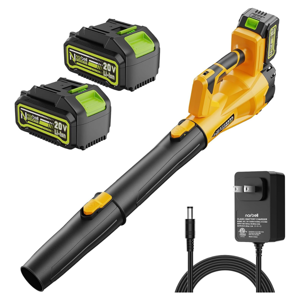Narbell 20V Cordless Electric Leaf Blower W/ Batteries & Charger