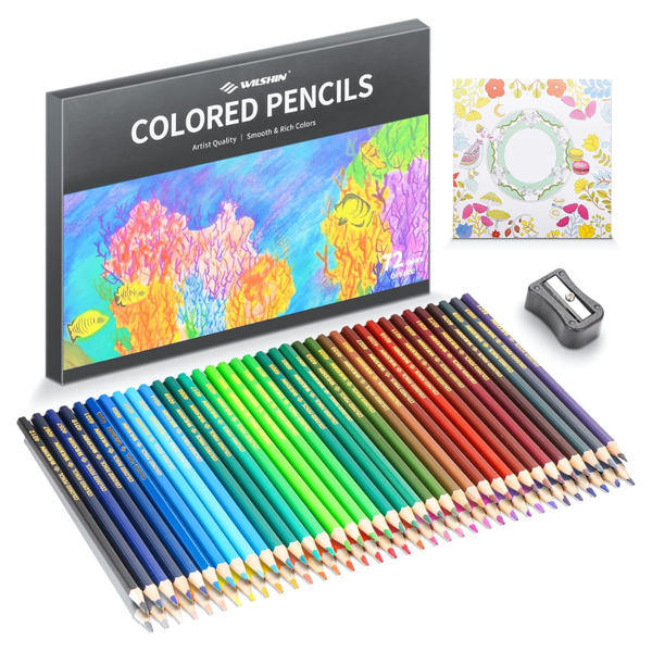 72-Piece Wilshin Professional Coloring Pencils Set
