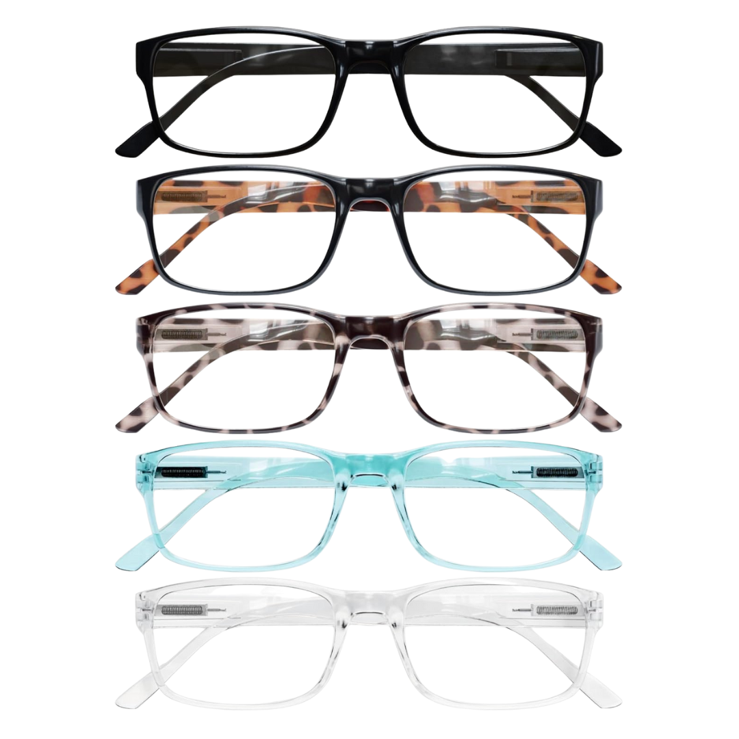 5 Pack Blue Light Reading Glasses