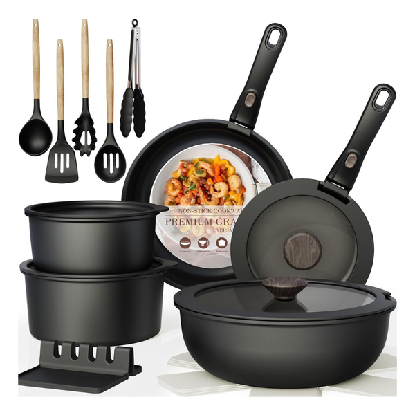 21-Piece Astercook Non Stick Ceramic Pots & Pans Set