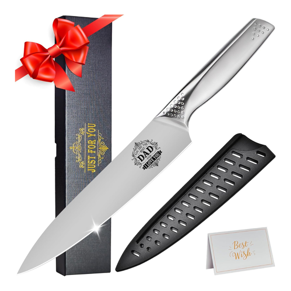 8" Best Dad Ever Engraved Chef Knife