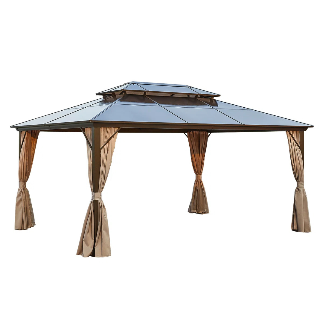EROMMY 16 Ft. W x 12 Ft. D Aluminum Patio Hardtop Gazebo