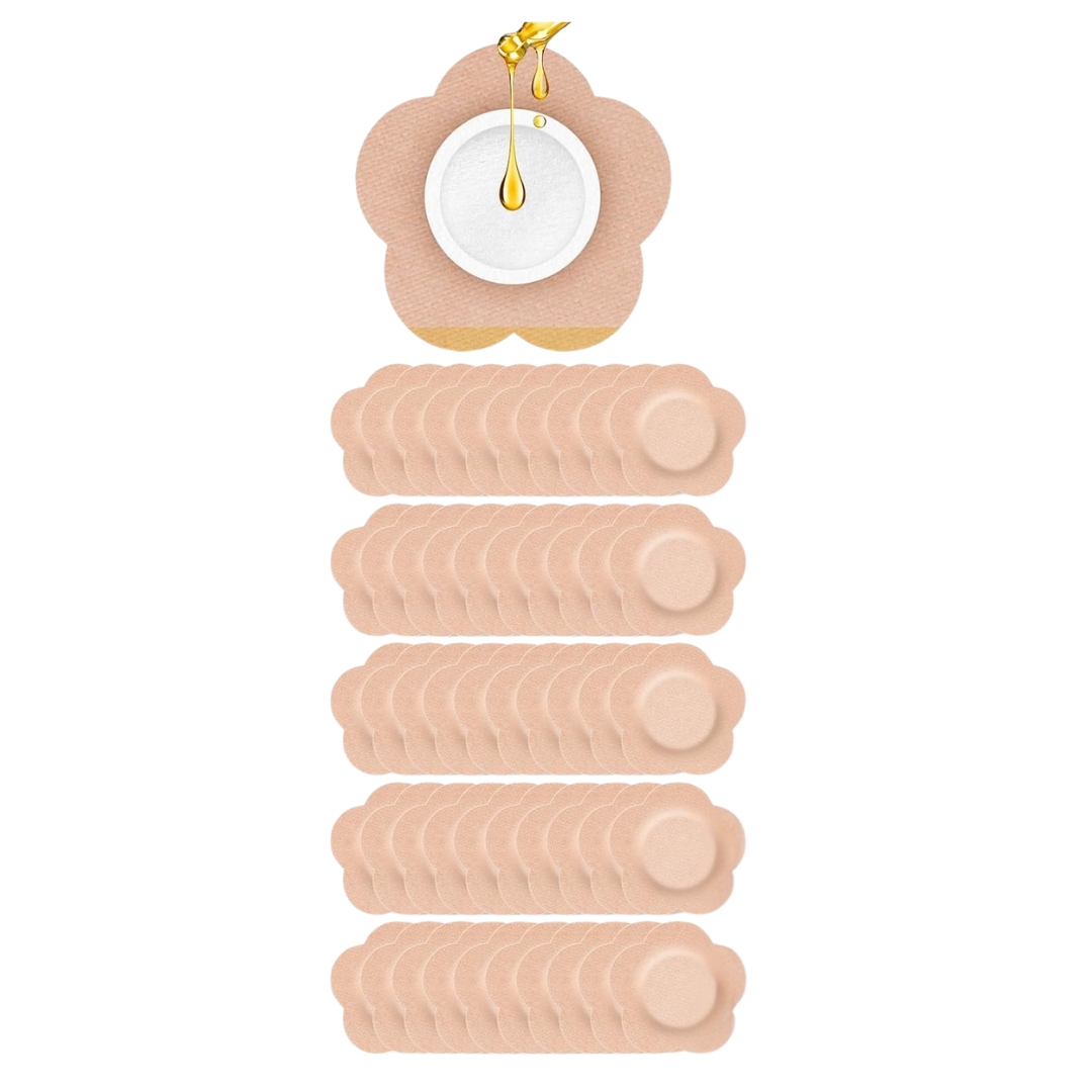 54-Pieces Disposable Organic Cotton Castor Oil Patches