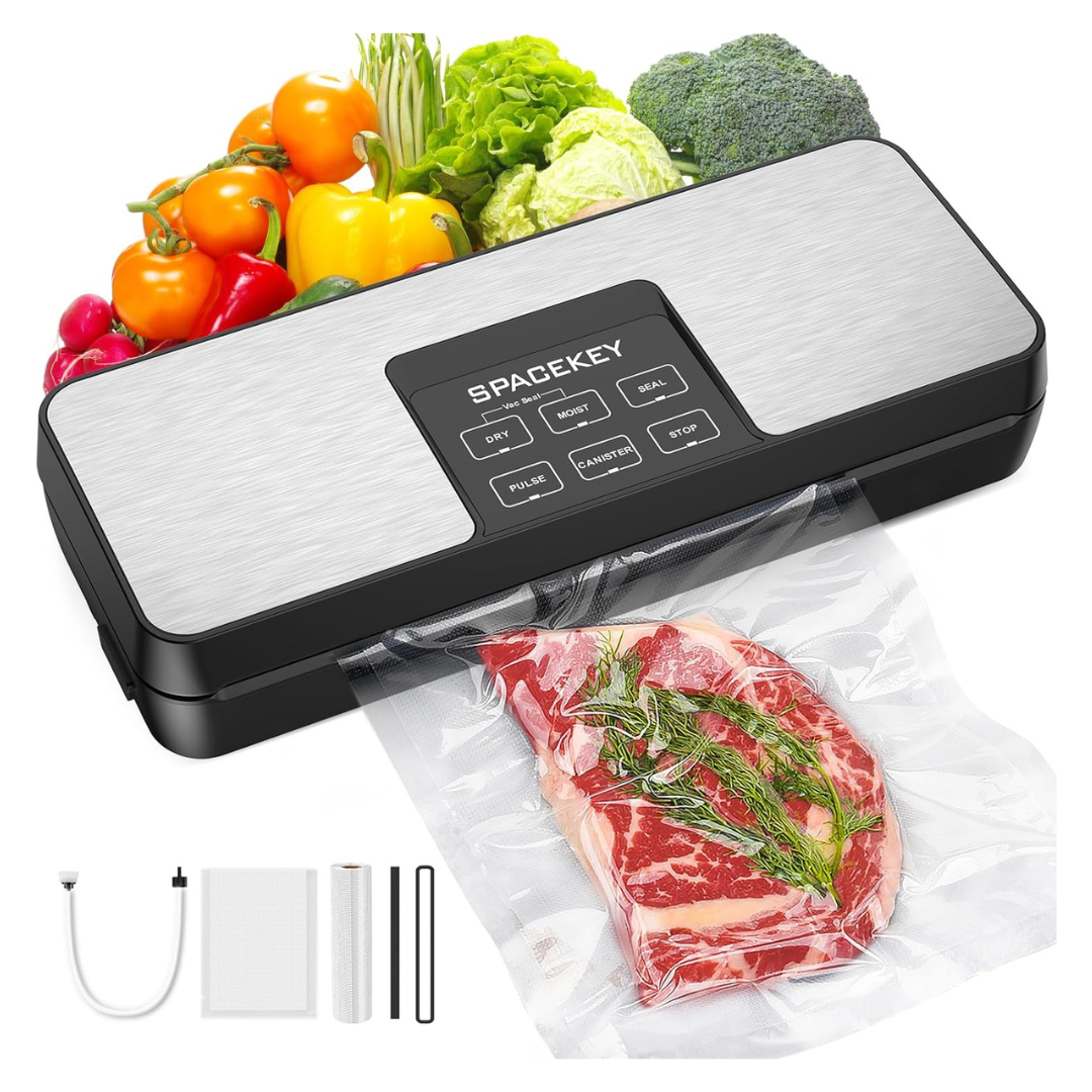 8-in-1 Food Vacuum Sealer Machine With Bag Roll Storage Space