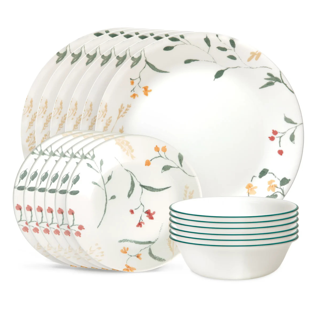 18-Piece Corelle Wildflower Scatter Dinnerware Set