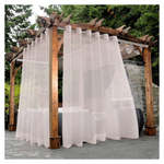 100" x 84" 2 Panels Waterproof Wide Grommet Sheer Curtains