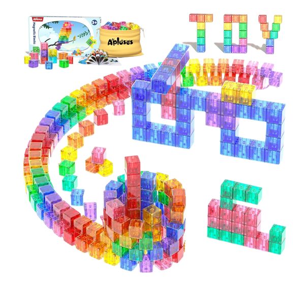 45-Pieces Apluses Transparent Magnetic Building Blocks