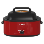 24-Quart Electric Roaster Oven With Viewing Lid (Red)