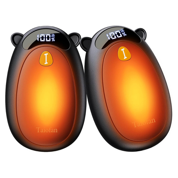 2-Pack Portable Rechargeable Electric Hand Warmers With LED Display