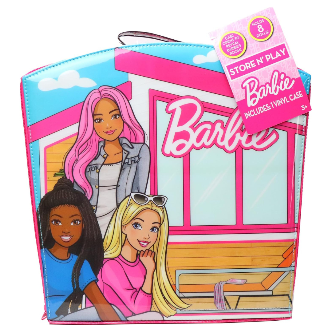 Tara Toy Barbie Store N' Play Doll Zipper Storage Case
