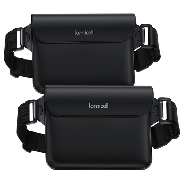 Lamicall 2-Pack Waterproof IPX8 Fanny Pack Dry Bag Pouch