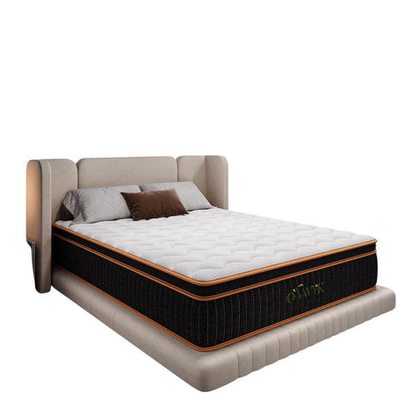 Ovwyk 12" Hybrid Mattress Queen Size Bed In A Box