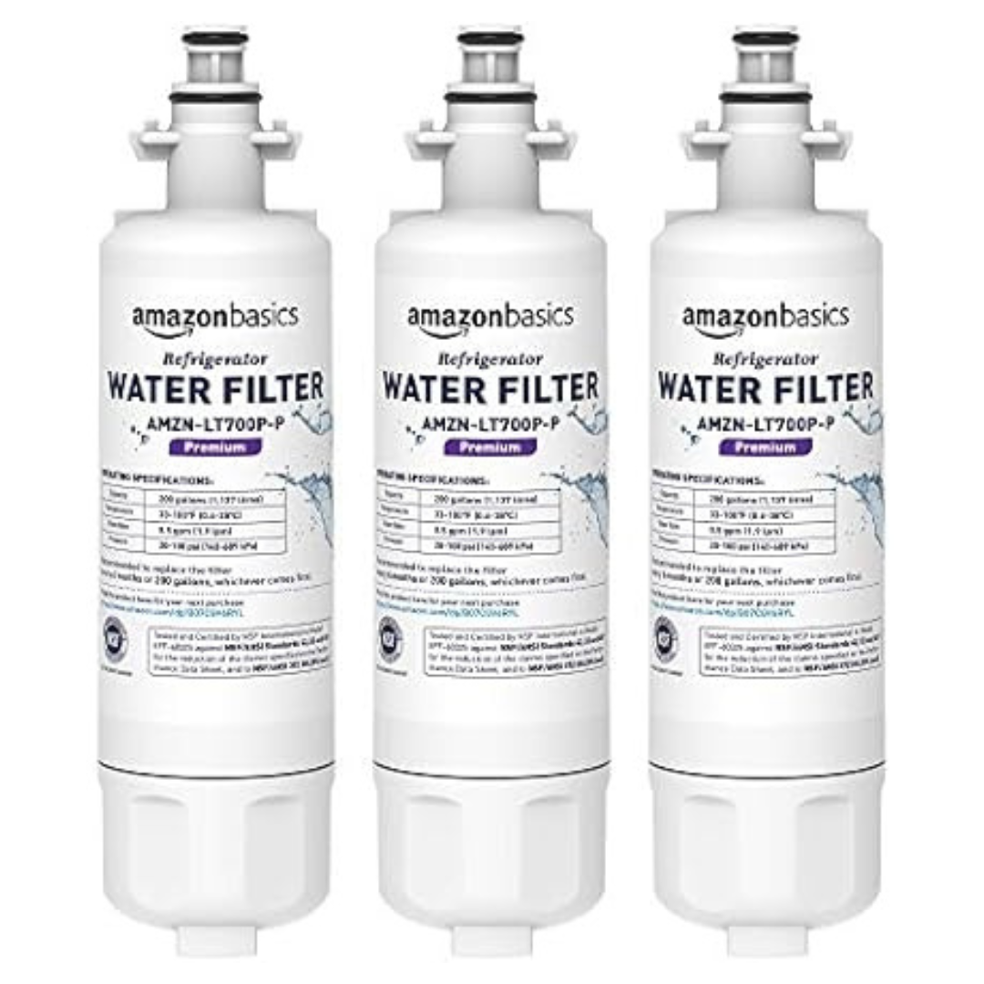 3-Pack Replacement LG LT700P Refrigerator Water Filter