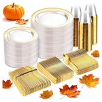 BUCLA 600Pcs Plastic Disposable Dinnerware Sets For 100 Guests