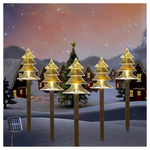 5-Pack 8 Modes Xmas Tree LED Solar Pathway Lights