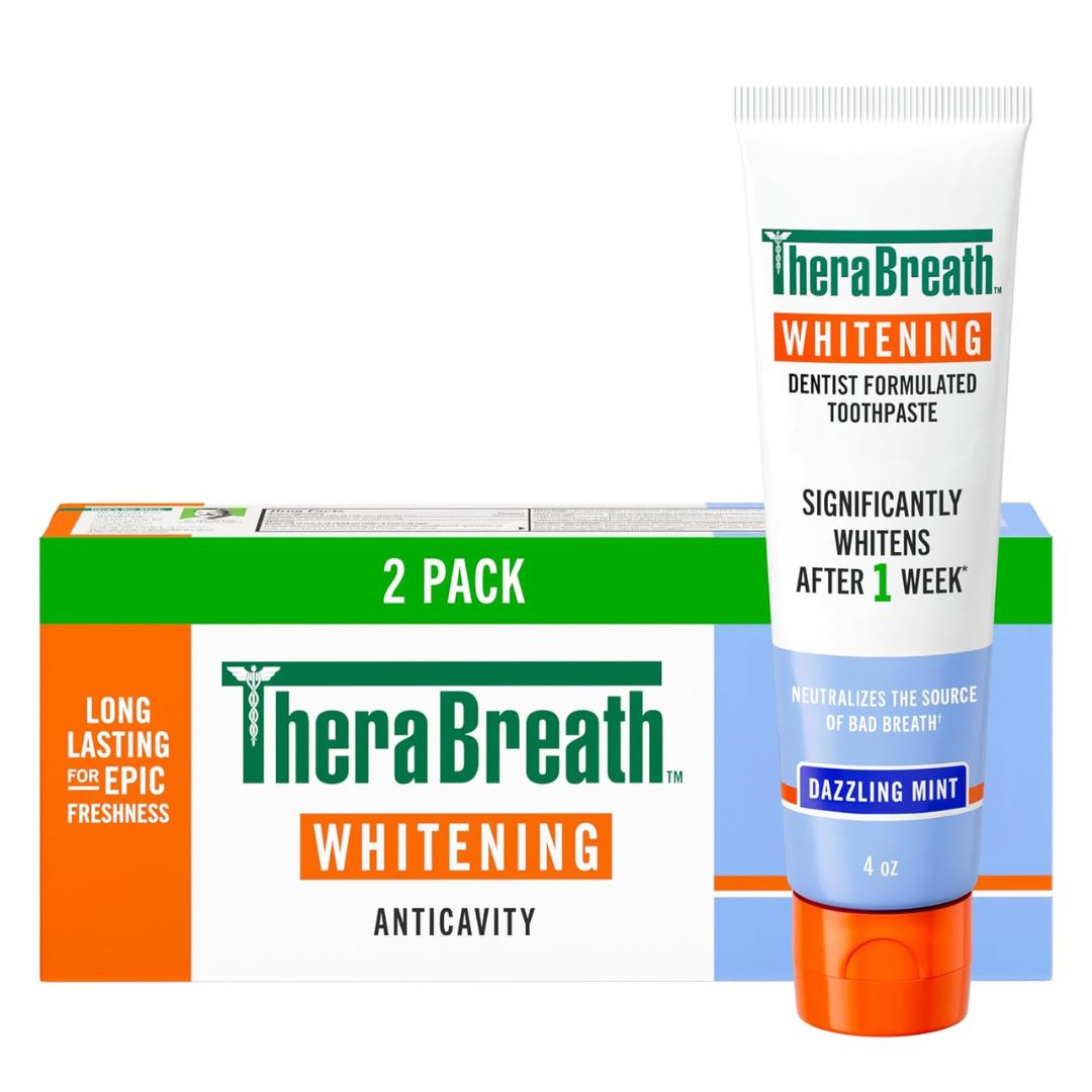 2-Pack TheraBreath Whitening Toothpaste