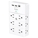 Addtam Wall Mount Surge Protector With 12 Outlet Extender