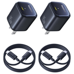 2-Pack 45W Baseus USB-C GaN6 Fast Wall Charger W/ USB-C Cables