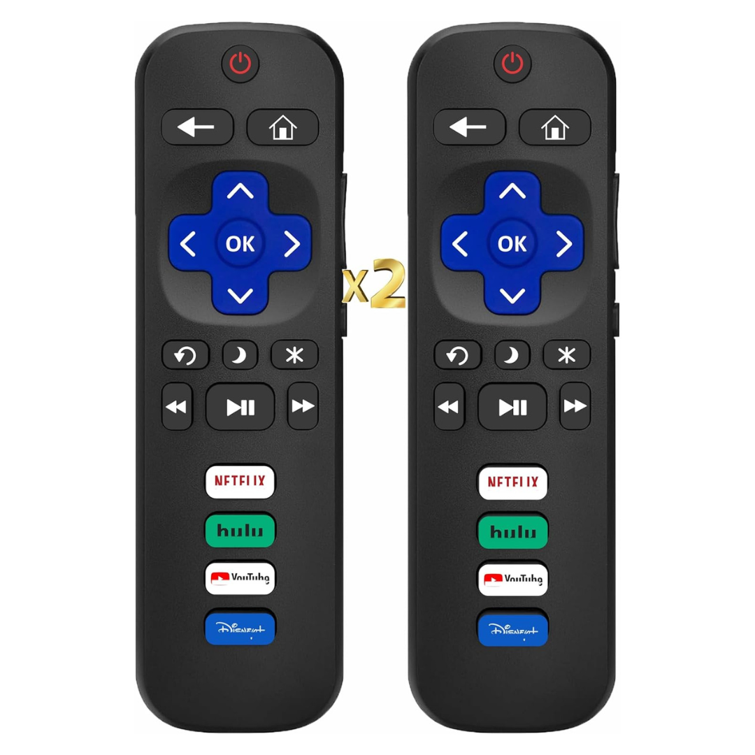 2-Pack Replacement Remote Control Compatible With Roku TV