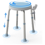 Portable Adjustable Swivel Shower Stool With 6 Height Levels