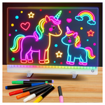 Kids Rechargeable LED Drawing Board With 4 Light Modes