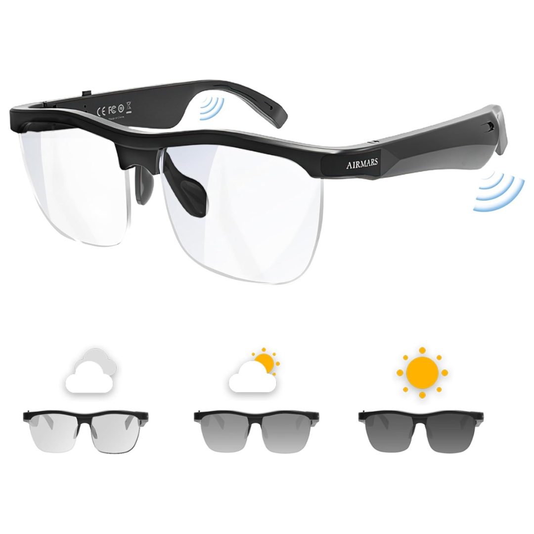 Men's Bluetooth Polarized Smart Glasses With Speaker Photochromic