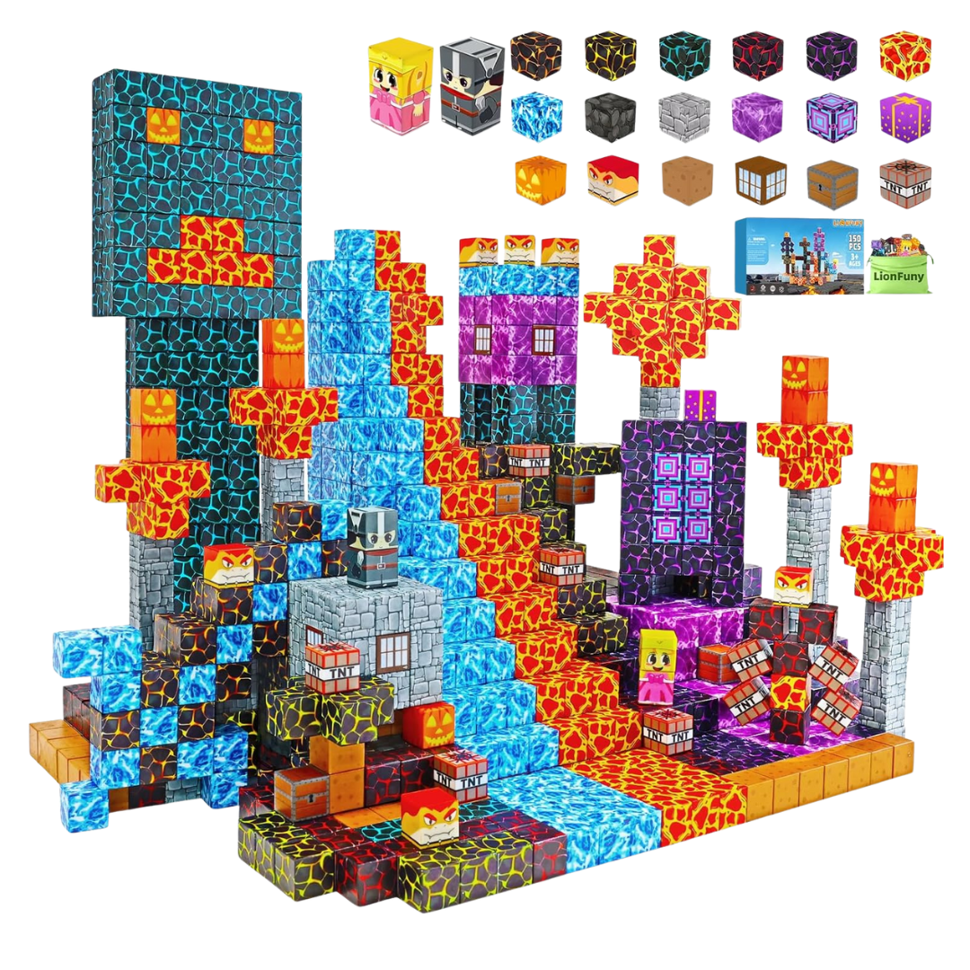 150-Piece STEM Sensory Educational Magnetic Building Blocks