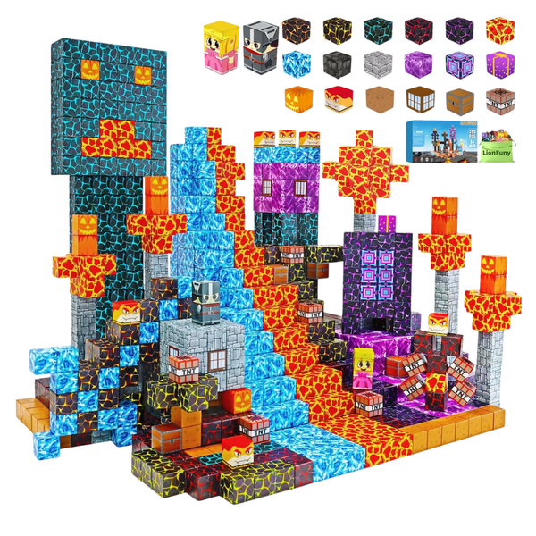 150-Piece STEM Sensory Educational Magnetic Building Blocks