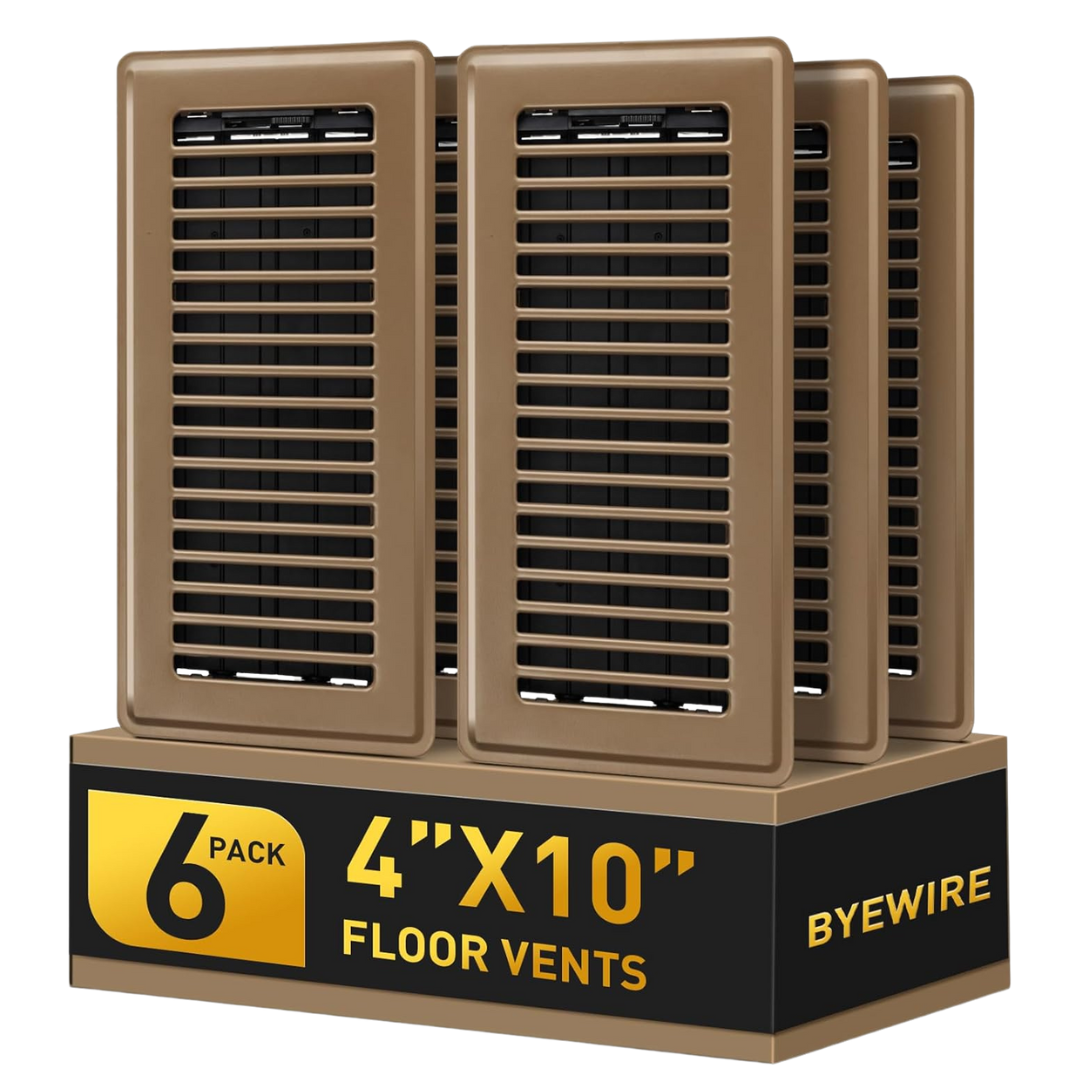 6-Pack 4" x 10 Heavy Duty Steel Walkable Floor Grates