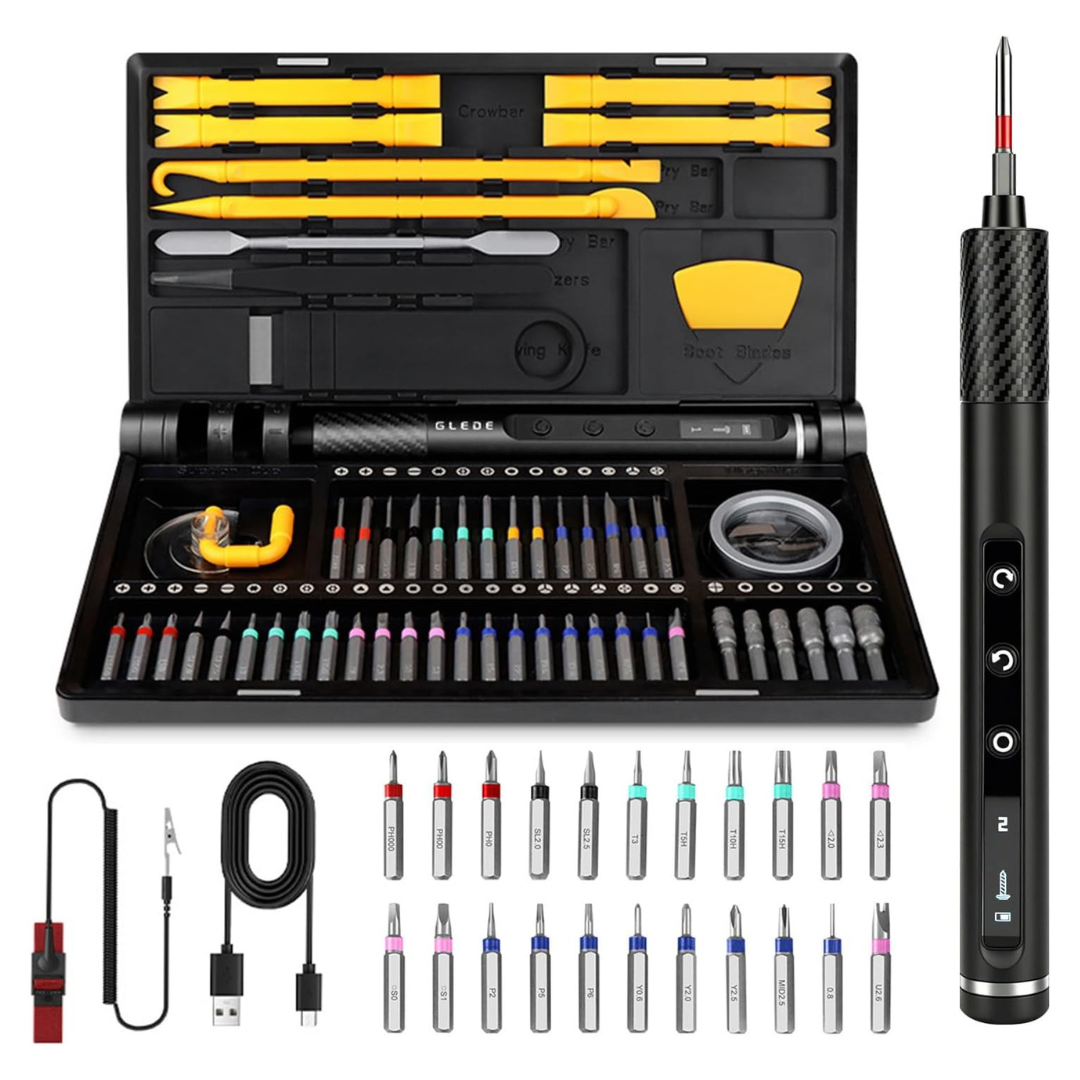 68-in-1 Upgraded Mini Electric Screwdriver Set With LED Lights