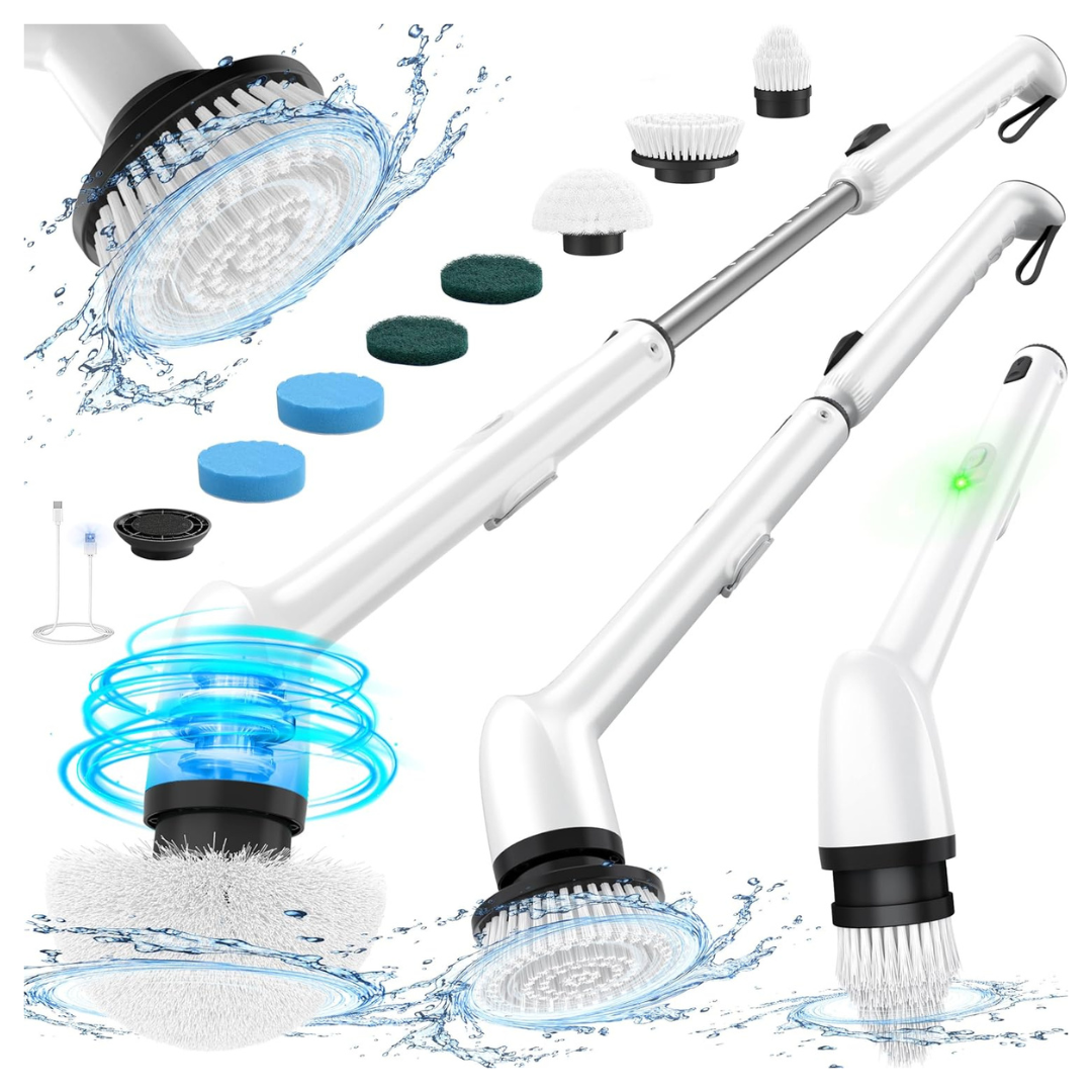 LyriFine Electric Spin Full-Body IPX7 Waterproof Bathroom Scrubber