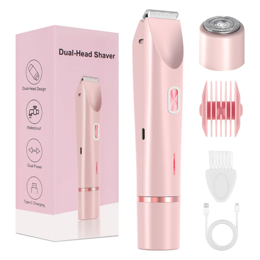 CheckSimple Women's 2-in-1 Bikini Dermave Electric Razors
