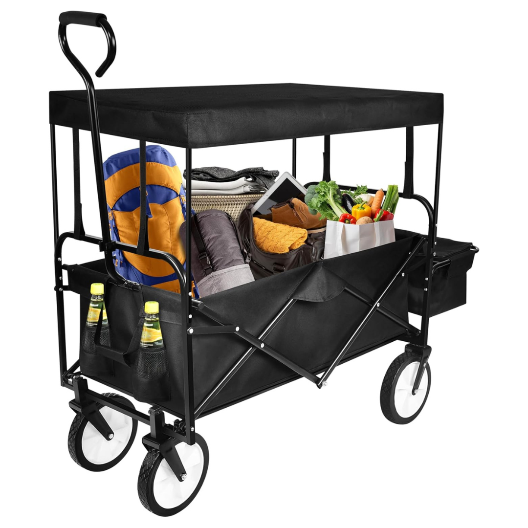 Heavy Duty Folding Portable Hand Cart With 8'' Wheels
