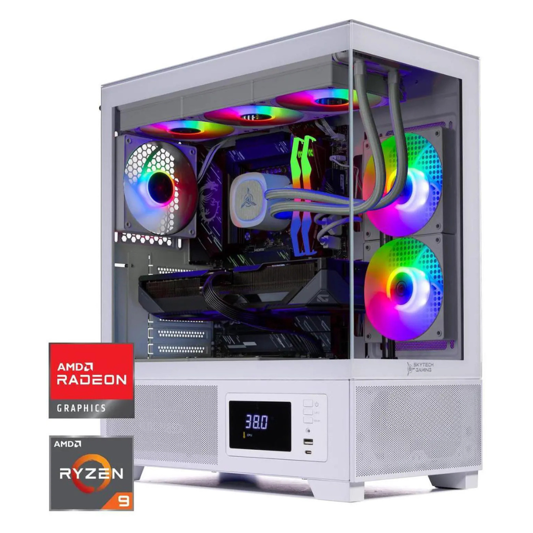 Skytech Gaming Azure 3 Plus Desktop (Ryzen 9 9900X / 32GB RAM / 2TB SSD / 16GB RX 9070 XT)