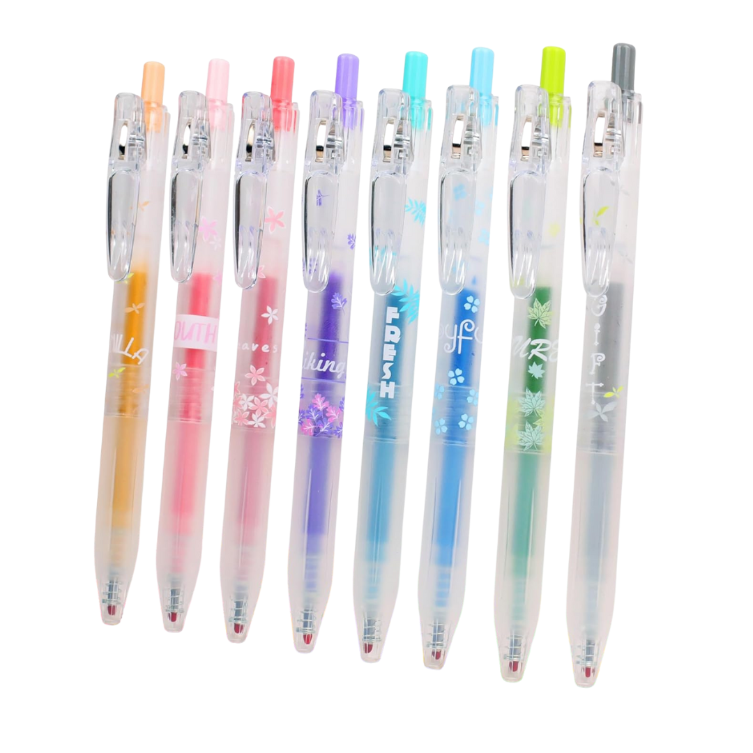 8-Count 0.7mm Fine Point Retractable Glitter Gel Pens