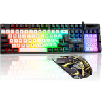 Full Size Rainbow USB Wired Keyboad and Mouse Combo