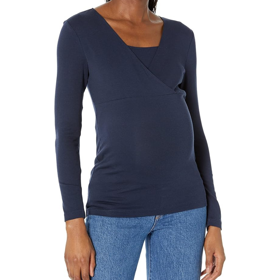 Amazon Essentials Women's Maternity Nursing V-Neck Top