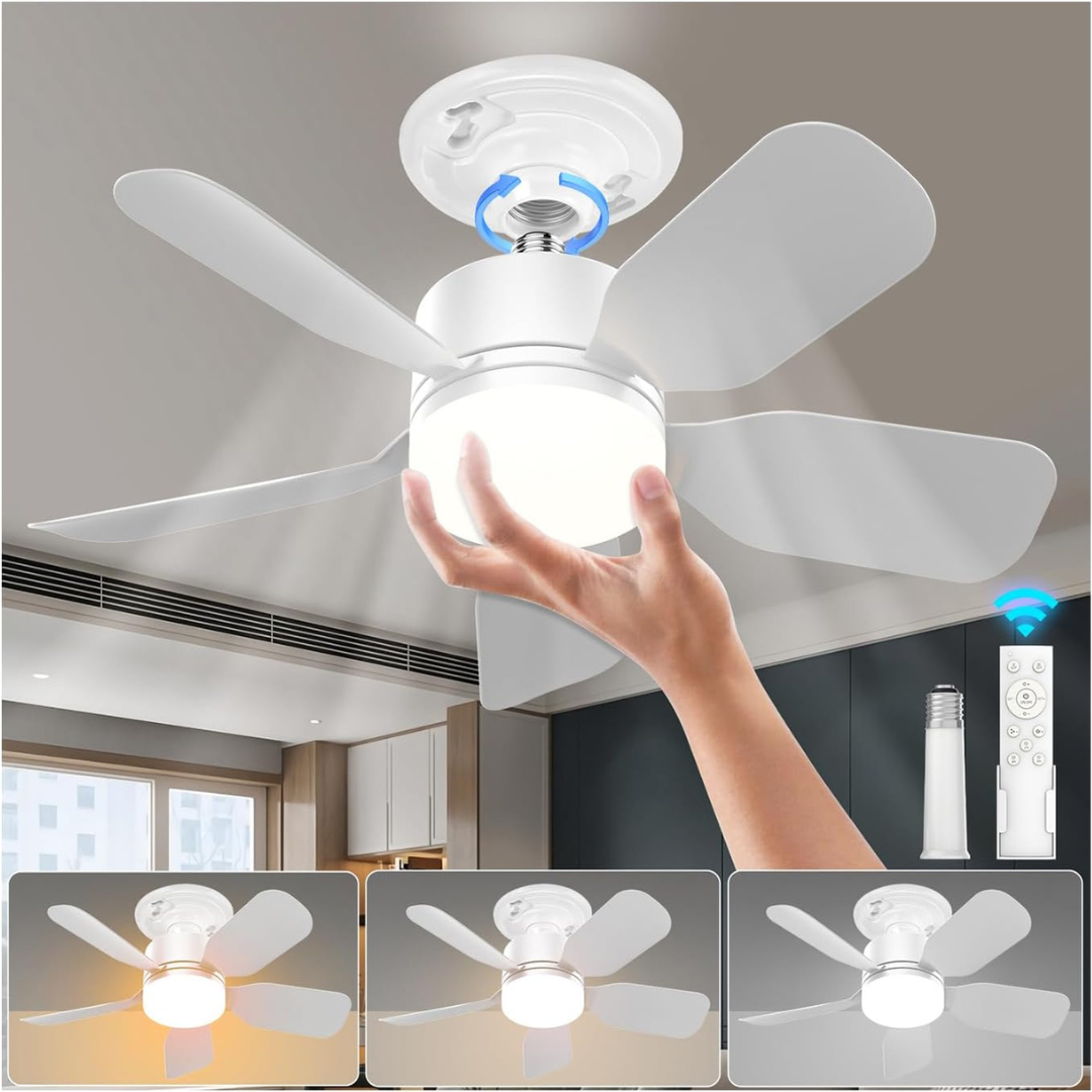 30W 2000 Lumens 3000-6000K 20" Small Ceiling Fans