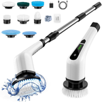 Bomves 5000mAh Rechargeable Cordless Spin Scrubber with 8 Brush Heads