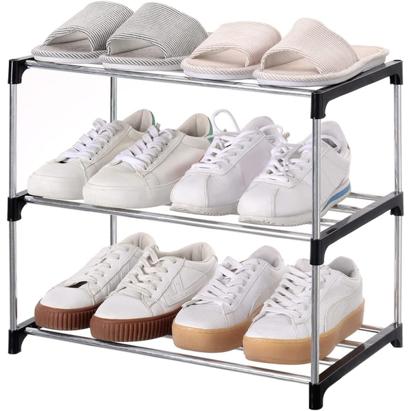 3-Tier Space-Saving Stackable Shoe Storage Organizer