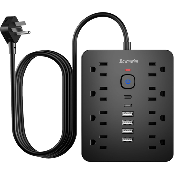 8-Outlet Surge Protector Power Strip w/ 6 USB Ports & 6FT Extension Cord