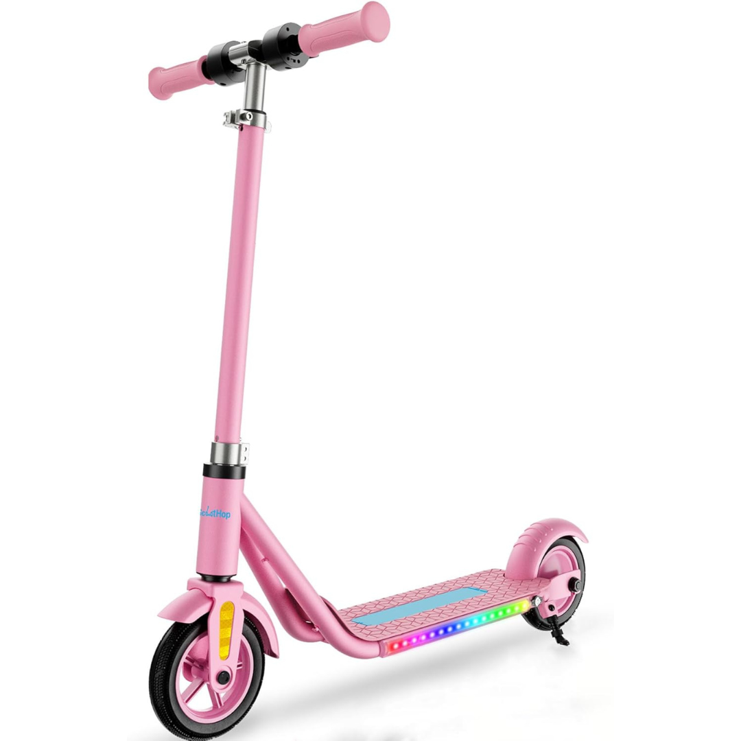 10mph Electric Scooter for Kids with Bluetooth Speaker and LED Lights