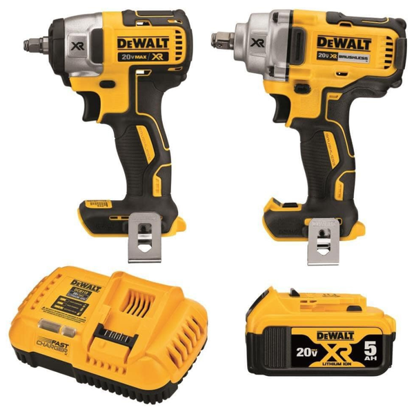 Dewalt 20V Max Impact Wrench Cordless 2-Tool Combo Kit