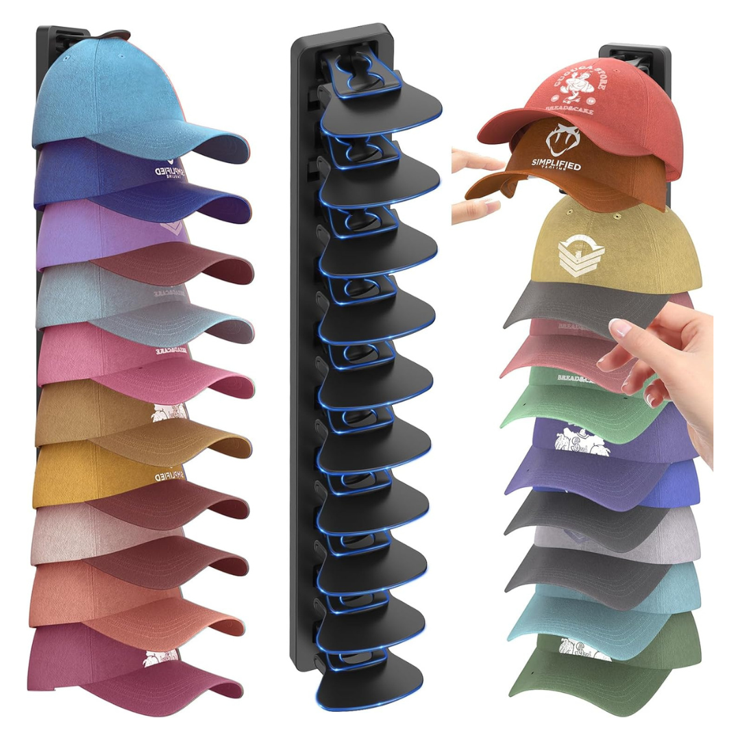 Adhesive Hat Organizer for Baseball Caps