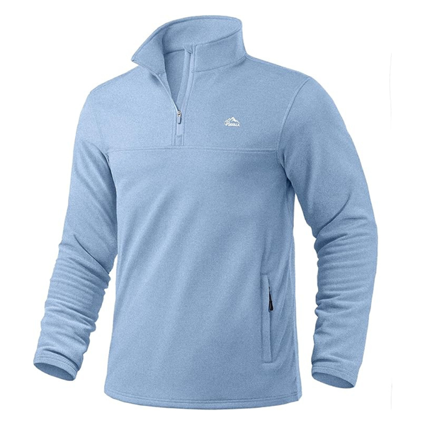 Pudolla Men's Quarter Zip Pullover with 2 Pockets