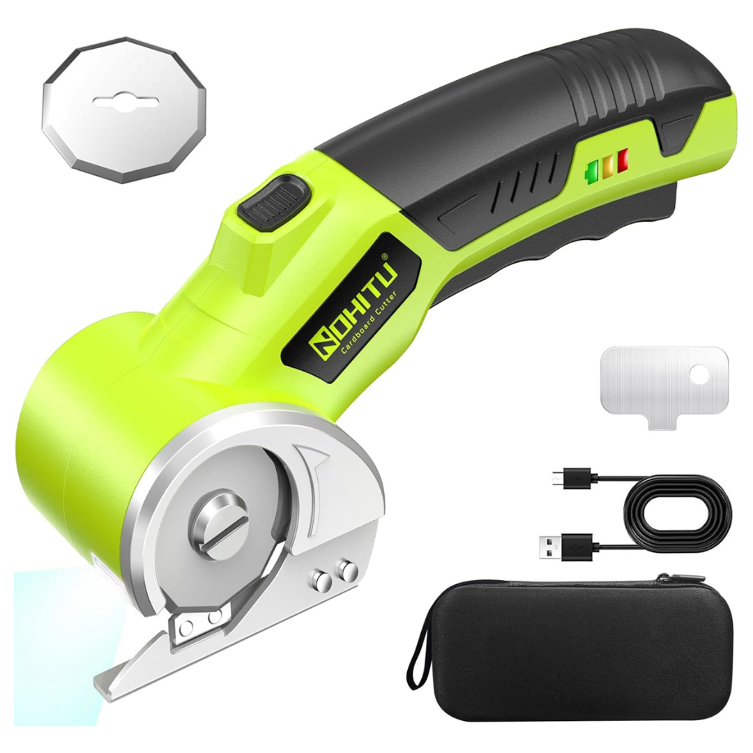 Nohitu Cordless Electric Scissors with 2 Blades and LED Light