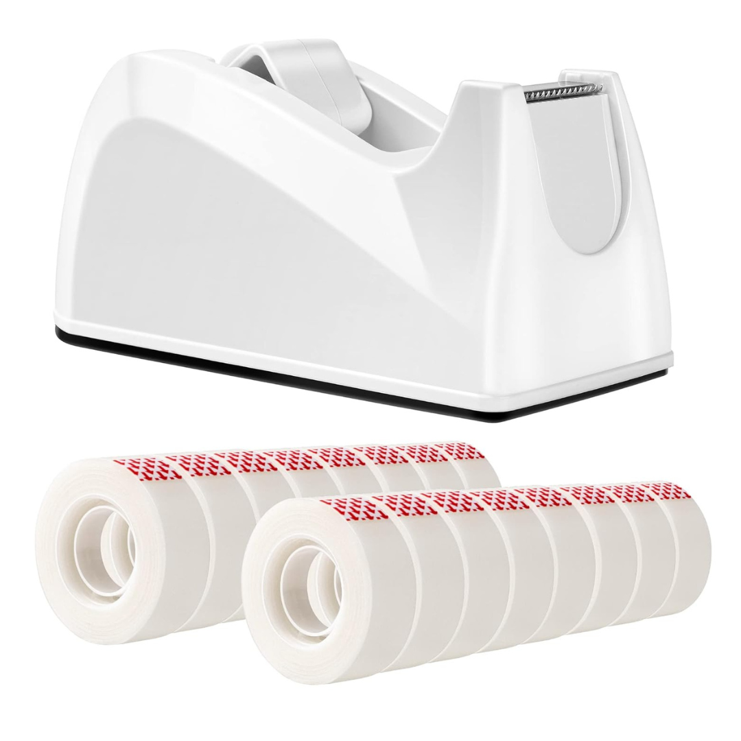 16-Pack Amazon Basics Tape Dispenser with Refill Rolls