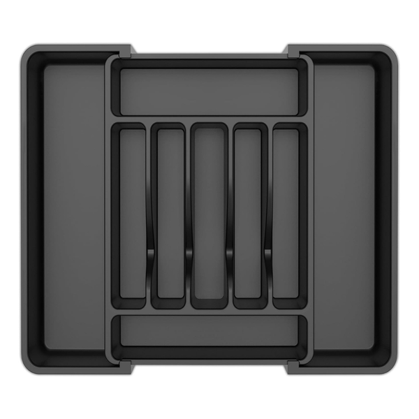 Expandable Kitchen Drawer Organizer (Black, Extra Large)