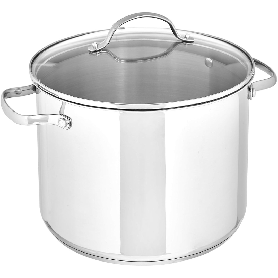 Amazon Basics Stainless Steel Stock Pot With Lid, 8 Quart