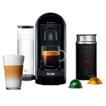 Nespresso Vertuo Plus Coffee And Espresso Maker By Breville, Ink Black With Aeroccino Milk Frother